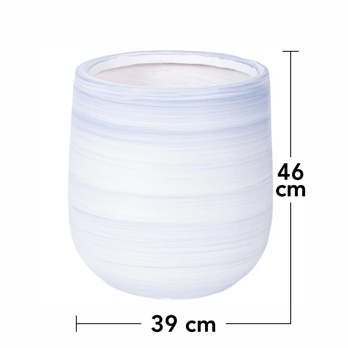 Ghiveci ecologic, Eco-friendly, Naimeed D6376, Mare, din materiale minerale, Albastru, 46x39x39cm