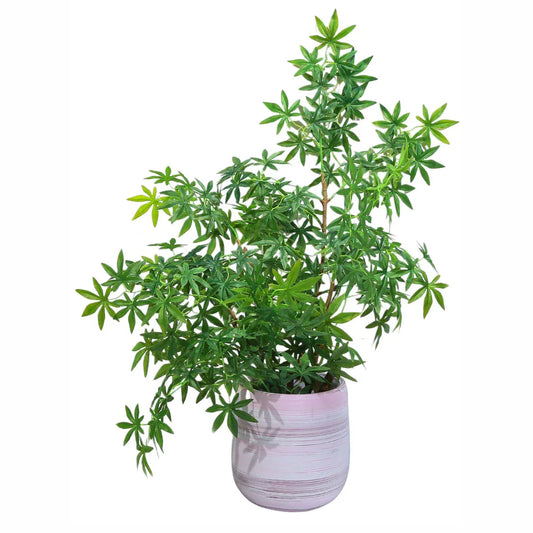 Ghiveci ecologic, Eco-friendly, Naimeed D6377, Mic, din materiale minerale, Roz, 26x23x23cm