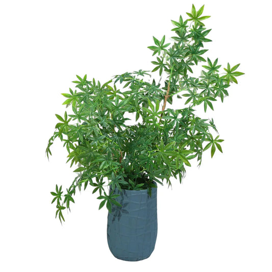 Ghiveci ecologic, Eco-friendly, Naimeed D6389, Mic, din materiale minerale, Albastru Provincial, 31x20x20cm