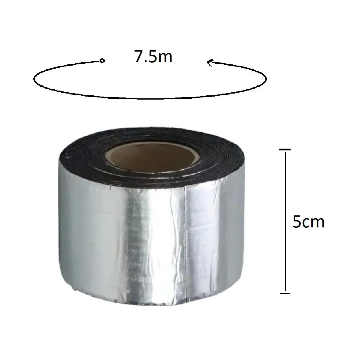 Banda adeziva de aluminiu, impermeabila, izolatoare, Naimeed D6458, 7.5mx5cmx1mm