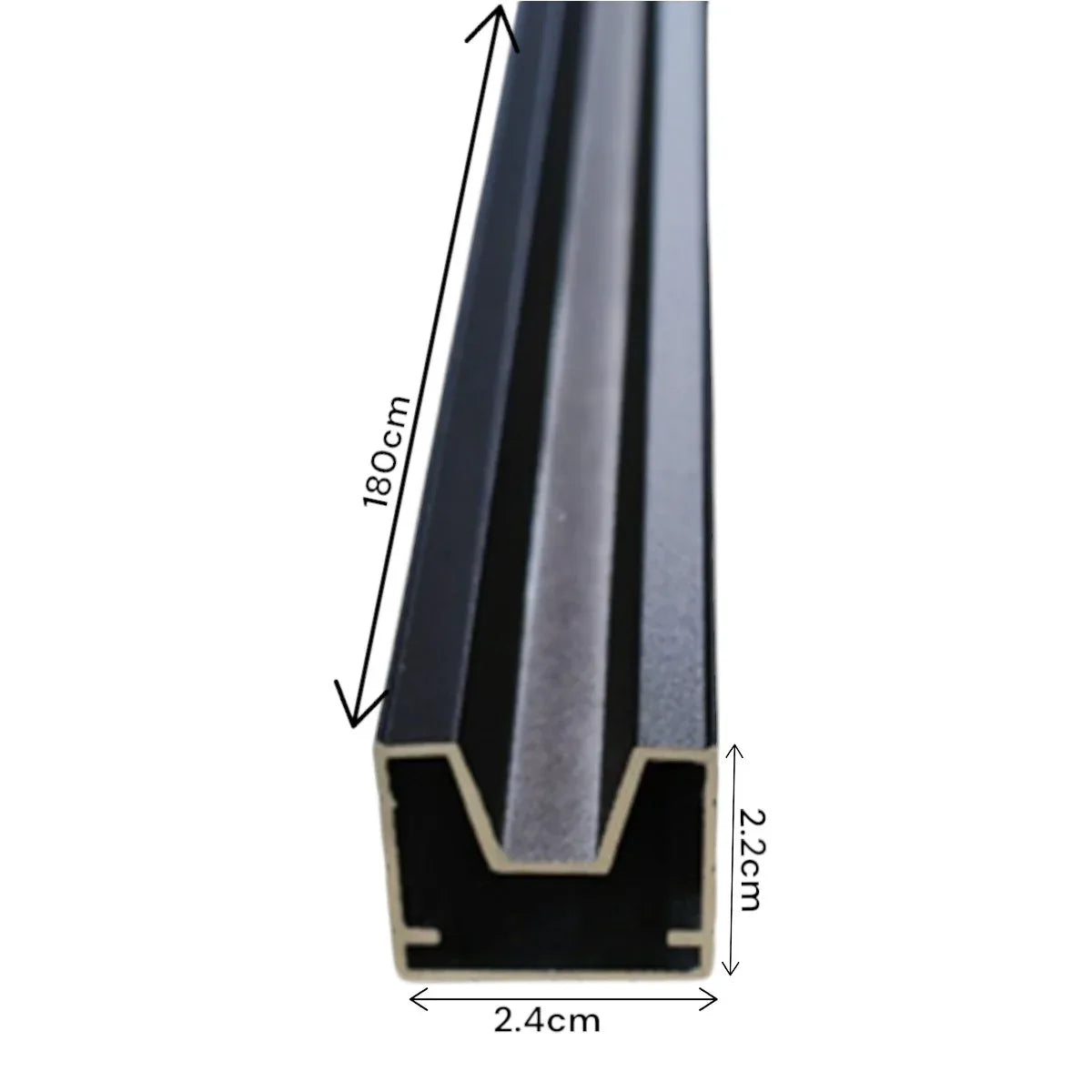 Sina gard, aluminiu, Naimeed D6479, 180x2.4x2.2 cm, Negru