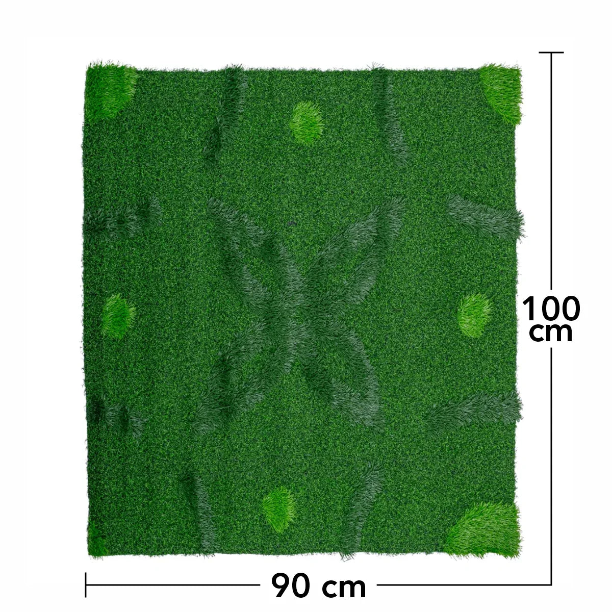 Covor gazon artificial, Naimeed D6546, pentru decorare interioara sau exterioara, Verde, 1000x900x20mm