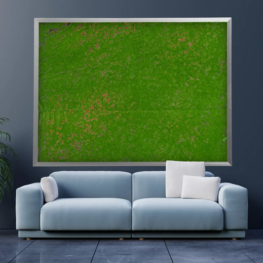 Covor muschi artificial de padure, Naimeed D6552, pentru decorare interioara sau exterioara, Verde, 1000x1000x10mm