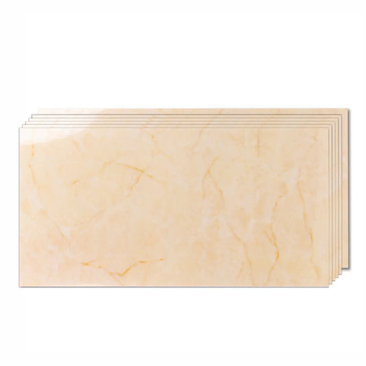 Set 6 panouri decorative, Naimeed D6574, Autoadeziv, aspect lucios, suprafata acoperita 1.08 mp, 30x60 cm, Crem