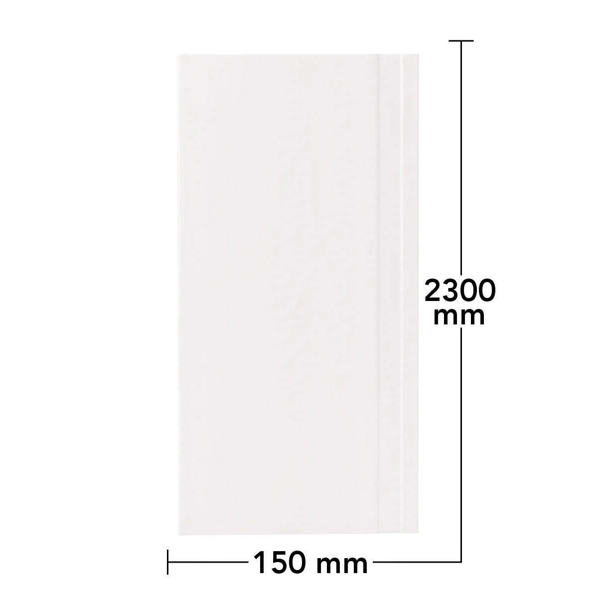 Set 5 plinte decorative, polimer rigid, Naimeed D6700, Alb, 2300x150x15mm