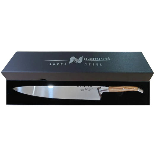 Cutit de bucatarie profesional, din otel inoxidabil, 44 cm, Naimeed D6835, Maro deschis