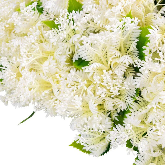 Planta decorativa artificiala, fara ghiveci, tip Buxus, Naimeed D6968, 80x40 cm, Alb