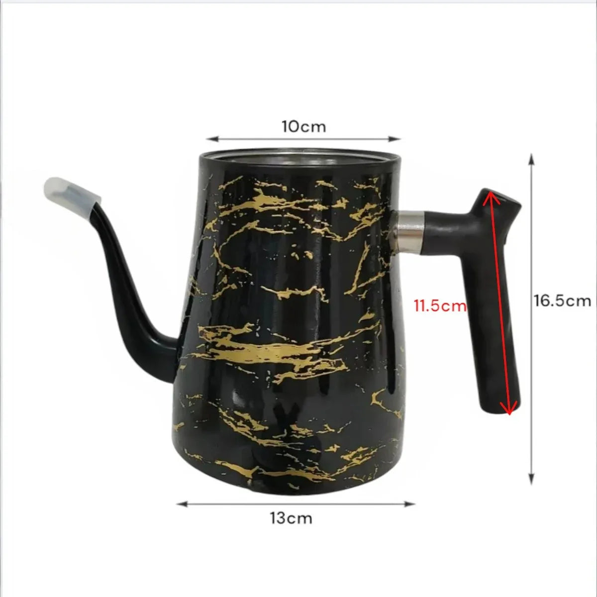 Ceainic cu infuzor si capac, design elegant, otel inoxidabil/plastic, 1500ml, 16.5x13x10cm, Naimeed D6971, Negru