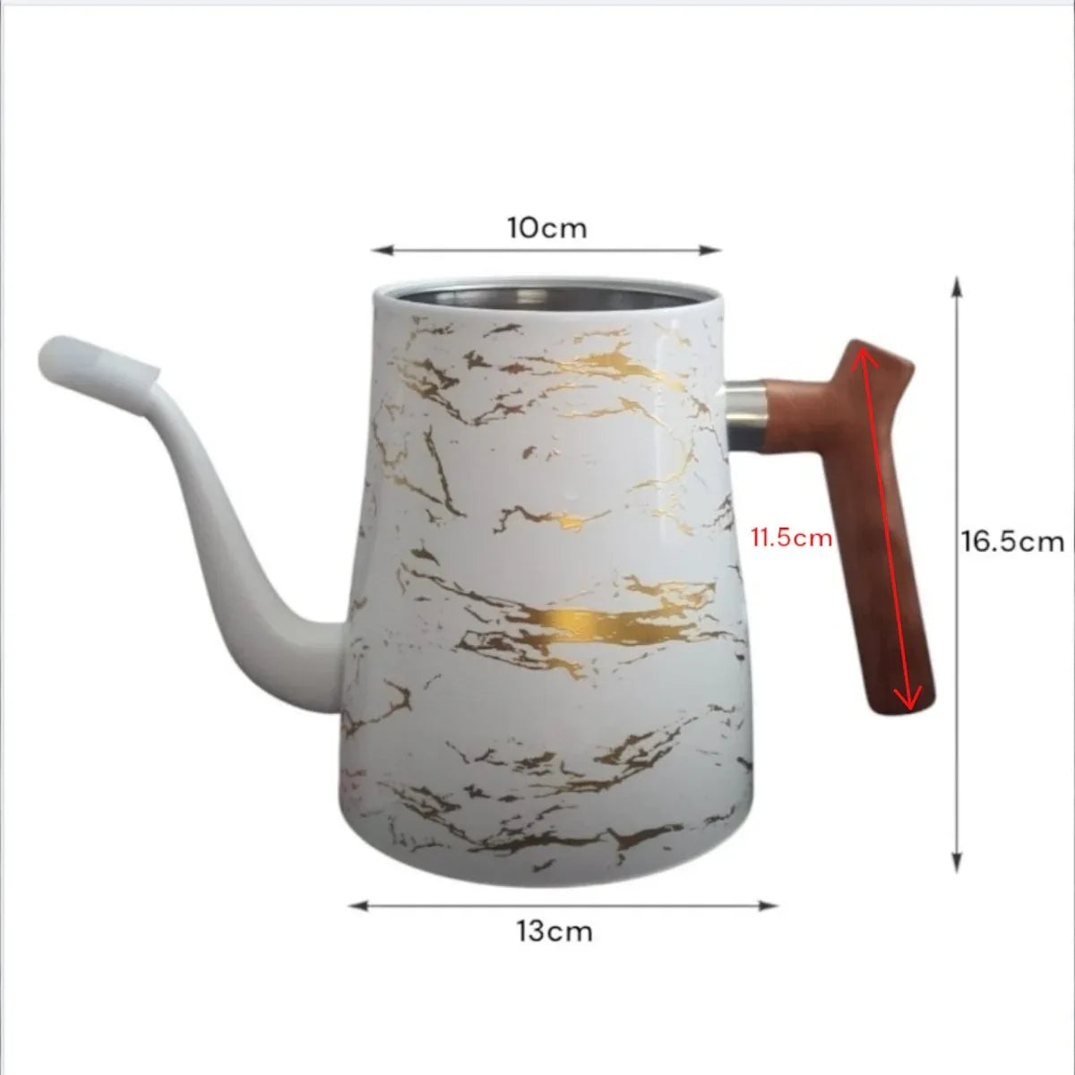 Ceainic cu infuzor si capac, design elegant, otel inoxidabil/plastic, 1500ml, 16.5x13x10cm, Naimeed D6972, Alb