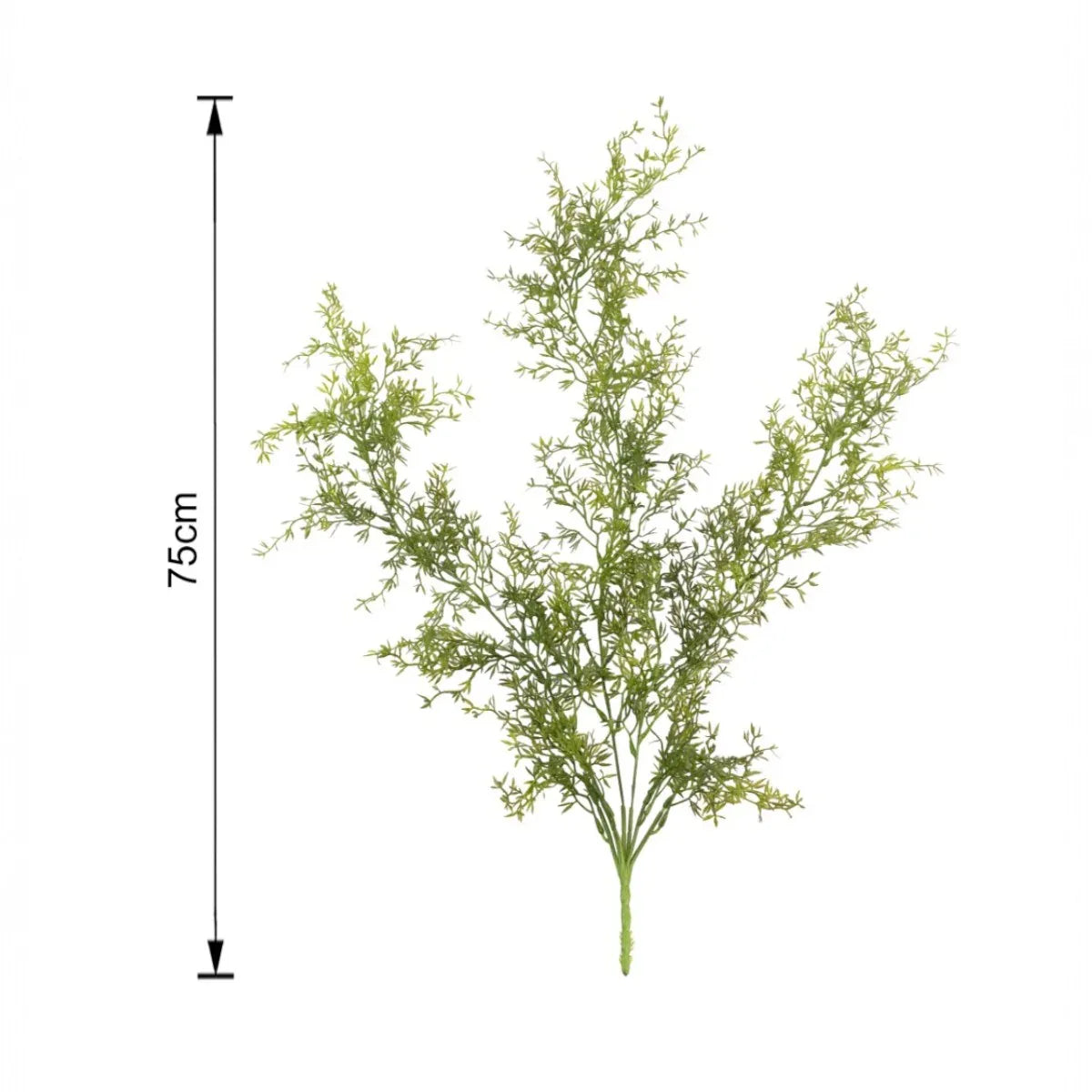 Set 2 plante artificiale curgatoare, 7 fire, lungime 75cm, Naimeed D7013, Verde inchis