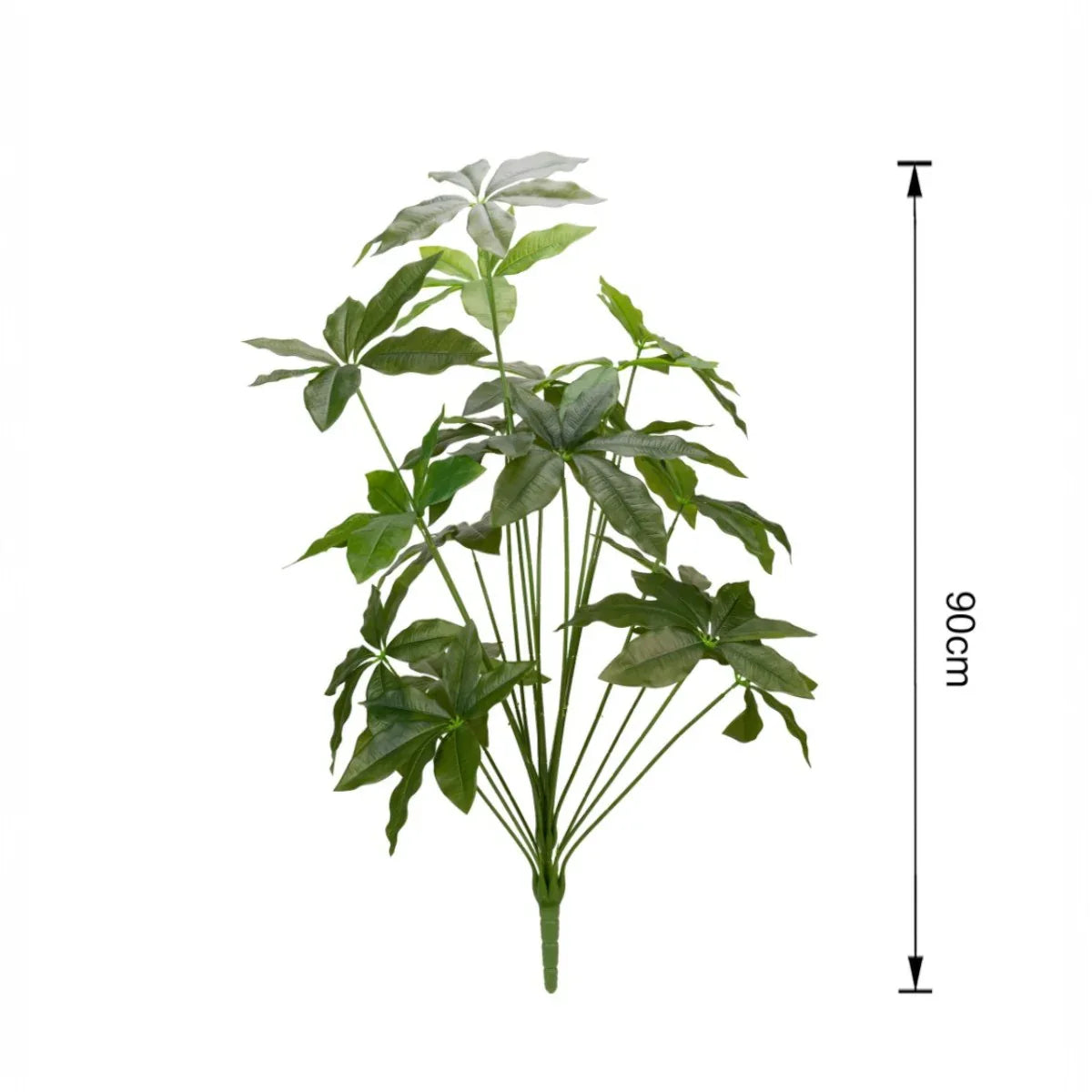 Planta decorativa artificiala, fara ghiveci, tip Pachira, Naimeed D7027, 90 cm, Verde