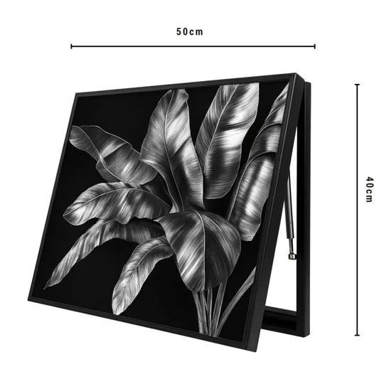 Capac tablou pentru contor electric, Naimeed D7245, mascare tablou electric, design modern si elegant, 40x50x3,8cm, rama neagra