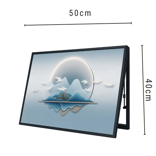 Capac tablou pentru contor electric, Naimeed D7270, mascare tablou electric, design modern si elegant, 40x50x4cm, rama neagra