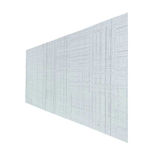 Panou decorativ din praf de piatra, Naimeed D7326, flexibil, ignifug, strat protector ceramic, rezistent la razele UV, 120x60x0.2 cm, alb