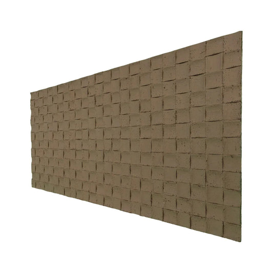 Set 6 panouri decorative din praf de piatra, Naimeed D7341, flexibile, ignifuge, strat protector ceramic, rezistente la razele UV, 120x60x0.2 cm, maro deschis