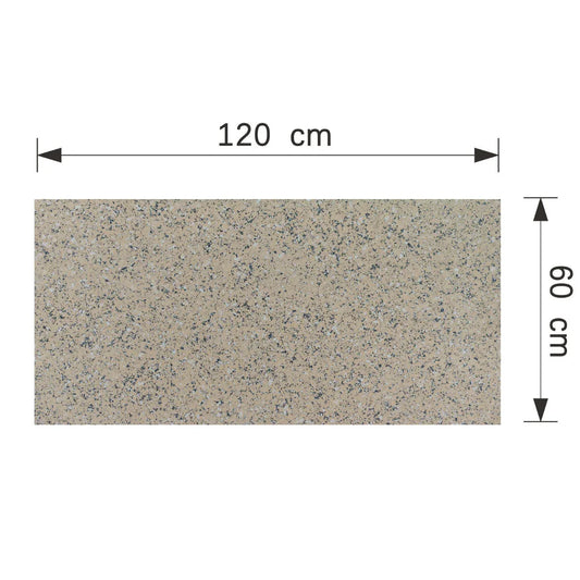 Panou decorativ din praf de piatra, Naimeed D7354, flexibil, ignifug, strat protector ceramic, rezistent la razele UV, 120x60x0.2 cm, granit nisipiu