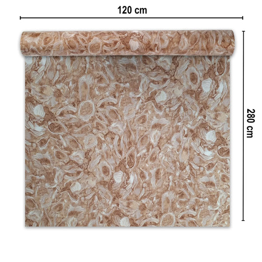 Rola panou autoadeziv, Naimeed D7381, design modern, 2.5mm grosime, 120x280cm, Maro deschis