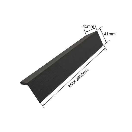 Cornier Perimetral, exterior, din compozit WPC ,cu strat coextrudat protector Naimeed D7511, Dimensiuni 280X4.1X4.1cm, Gri