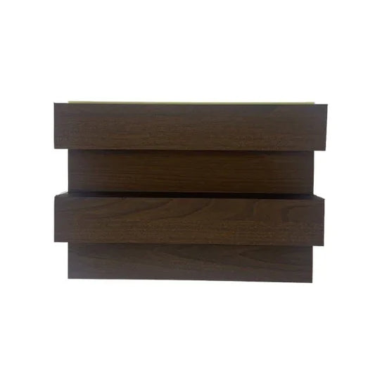 Panou decorativ riflaj WPC, montaj rapid, rezistenta ridicata, Naimeed D7515, 260x21.4x6cm, nuc inchis