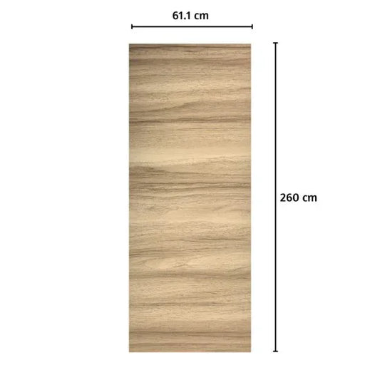 Panou decorativ riflaj WPC, Naimeed D7552, sistem de imbinare straight, aspect rafinat si montaj usor, 260x61.1x0.9cm, stejar natur