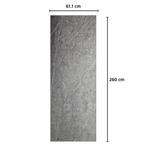 Panou decorativ riflaj WPC, Naimeed D7565,aspect rafinat si montaj usor, 260x61.1x0.9cm, gri marmorat