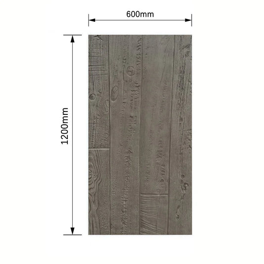 Panou decorativ 3D, imitatie lemn, ultraușor, Naimeed D7606, pentru interior și exterior, 120x60x1cm, Maro