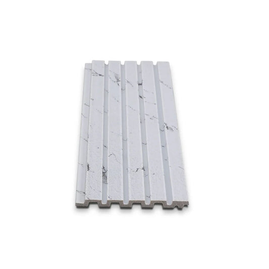 Panou decorativ, riflaj, polimer rigid, Naimeed D7631, Dimensiuni 270x11.8x1.1cm, Alb