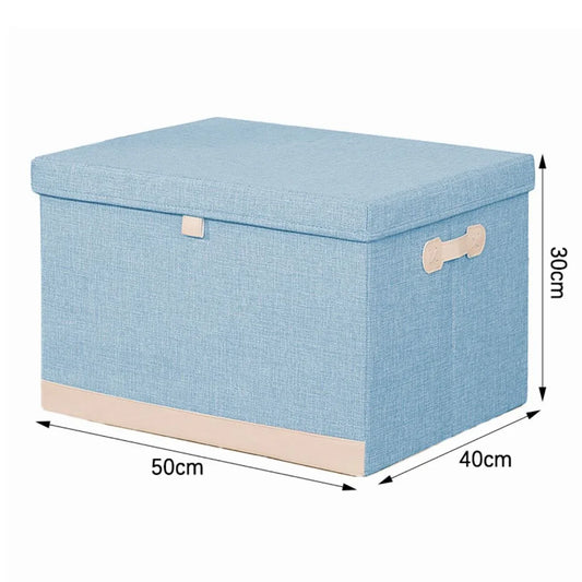 Cutie Depozitare Multifunctionala, Naimeed D7668, pliabilă, cu capac, dimenisuni 40x30x24.5cm, Albastru deschis