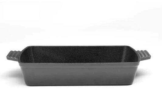 Tava din fonta emailata, 33x27x7cm, Marble Gray / DCN58734