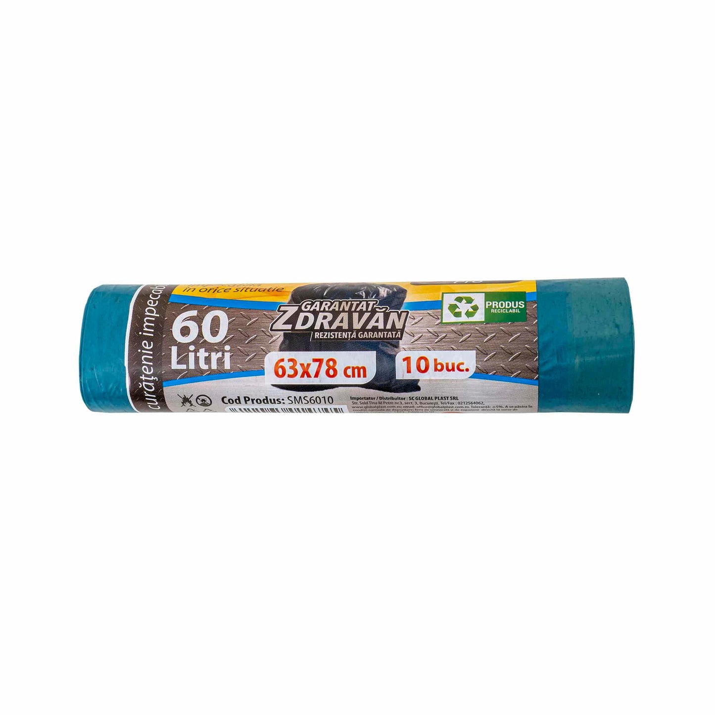 Saci menajeri cu snur, 60L, 10buc Z-TOOLS / EXT 10542