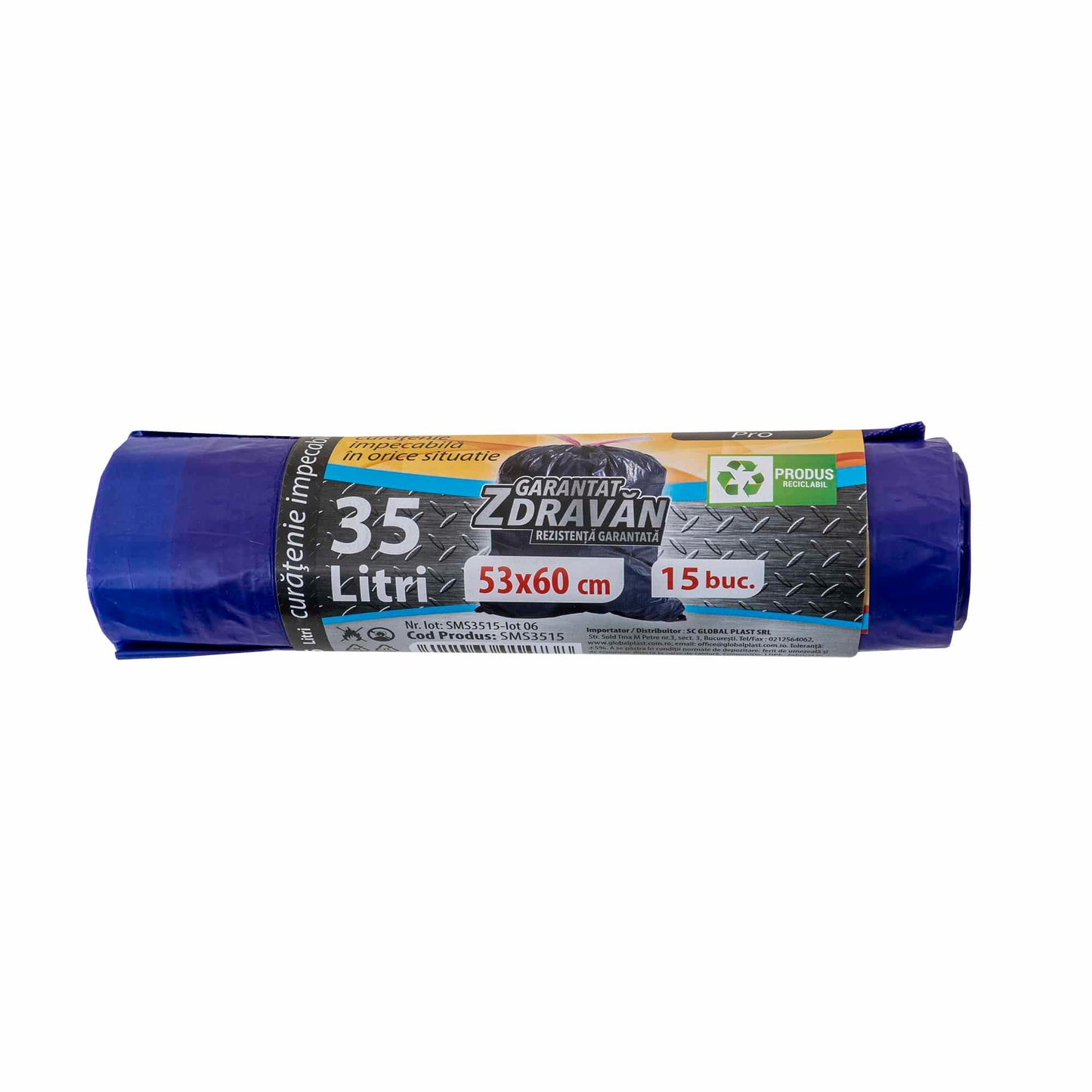 Saci menajeri cu snur, 35L, 15buc Z-TOOLS / EXT 10543
