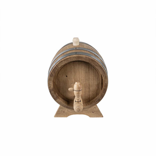 Butoi pentru decor, din lemn masiv de stejar, capacitate 3L / EXT 8059