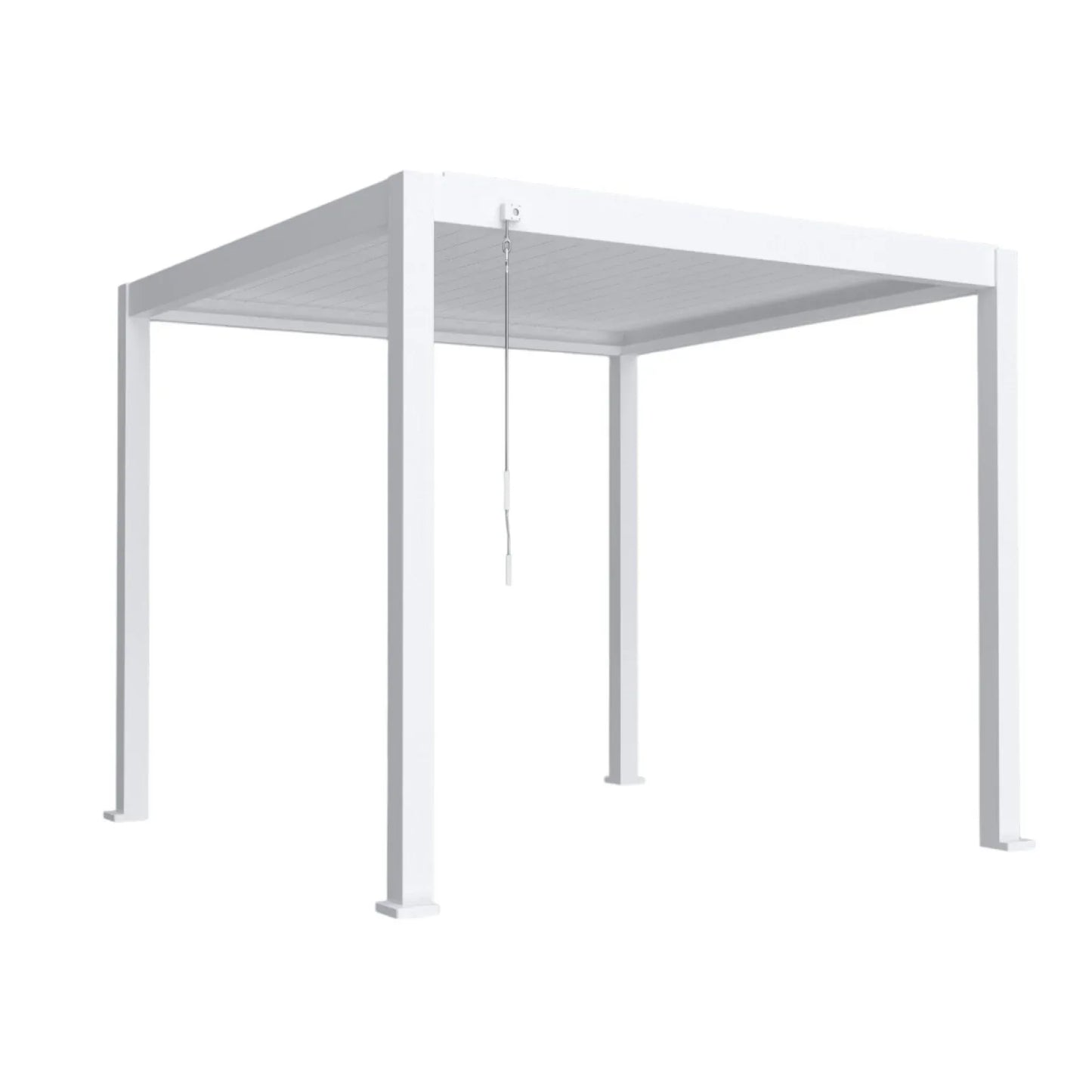 Pergola bioclimatica, aluminiu, Naimeed D6801, 300x300x250cm, Alb