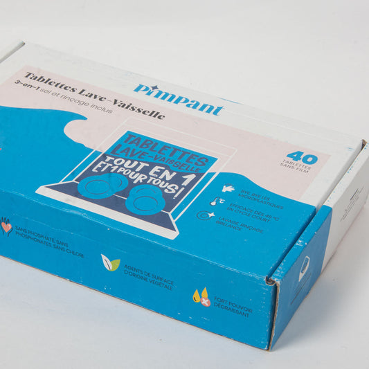 Tablete ecologice pentru mașina de spălat vase - 99% ingrediente de origine naturală, 40 tablete