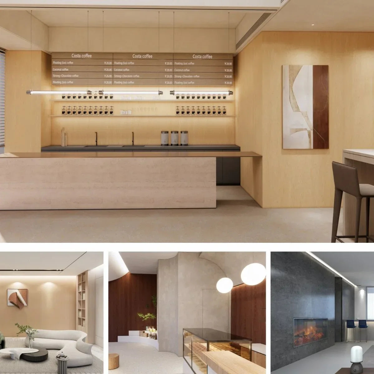 Panou decorativ, riflaj, polimer rigid, Naimeed D7617, Dimensiuni 270x30.5x0.45cm, Multicolor