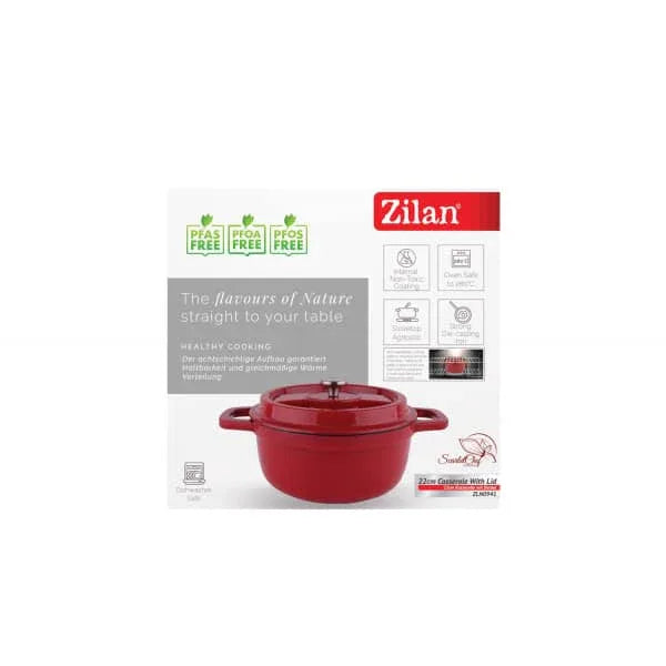 Oala din fier turnat prin presiune, capacitate 2.6L, diametru 22cm ZILAN / ZLN 0941