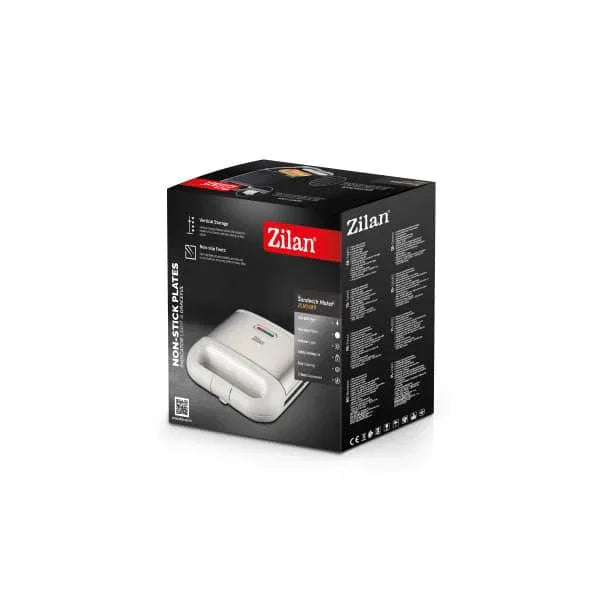Sandwich maker ZILAN, putere 800w, indicator luminos, termostat, alb / ZLN 1689