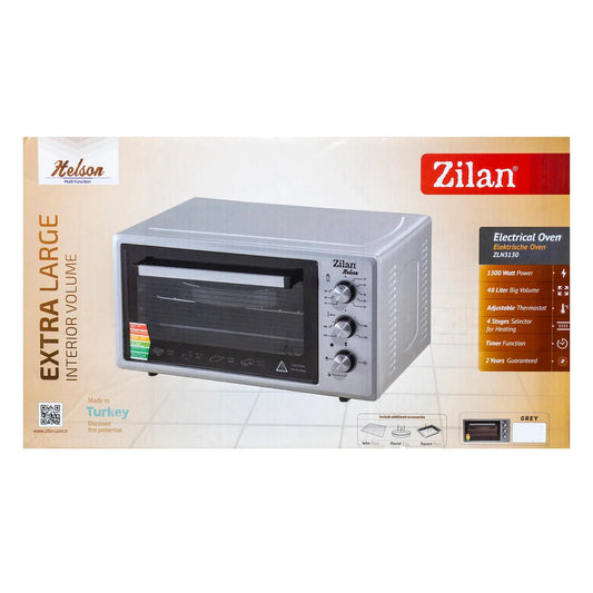 Cuptor electric, putere 1500W, capacitate 45L, timer 90 min, temperatura maxima 300 grade, 2 tavi incluse, gri / ZLN 3130_G