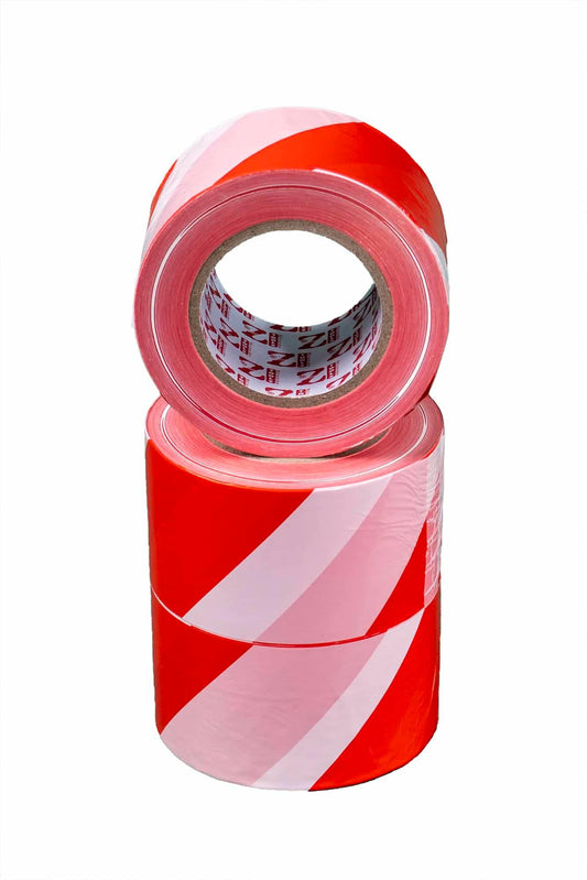 Banda de avertizare alb/rosu 300M, set 3 role / ZLN 6768