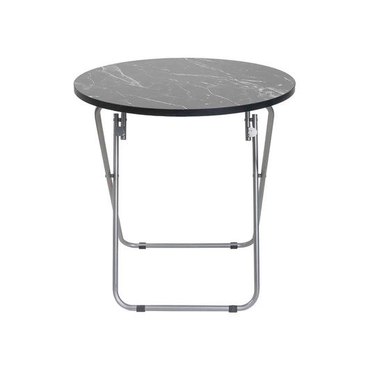 Masa plianta rotunda cu blat mdf, dimensiuni 60x65cm, negru (ZLN 6951) plus 2 x scaun bucatarie pliant (DSY 1115) / ZLN 6951_2S