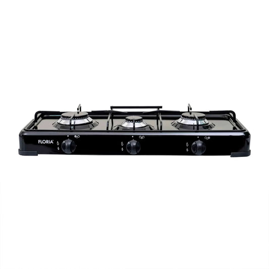 Pachet aragaz 3 ochiuri, 62×30 cm plus (ceas pentru butelie, 2 m furtun pentru gaz, 3 coliere pentru furtun, aprinzator) negru / ZLN 7138_1