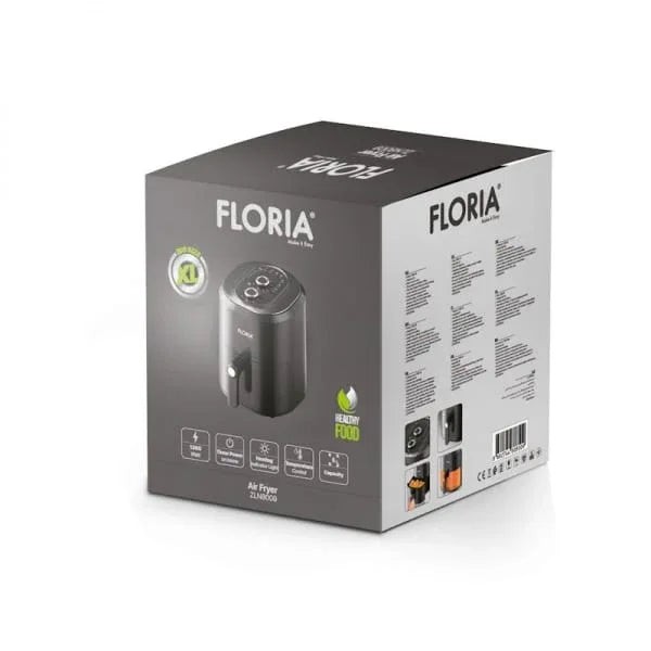 Friteuza cu aer cald Floria, putere 1360W, capacitate 6 Litri, temperatura reglabila / ZLN 8009