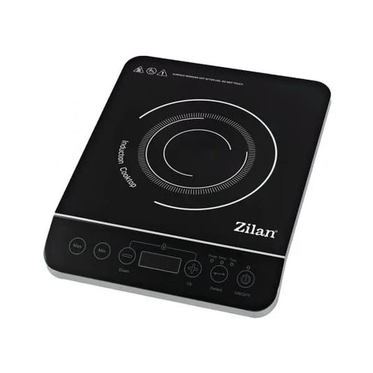 Plita cu inductie, Zilan putere 2000W, geam din cristal negru, oprire automata / ZLN 8078