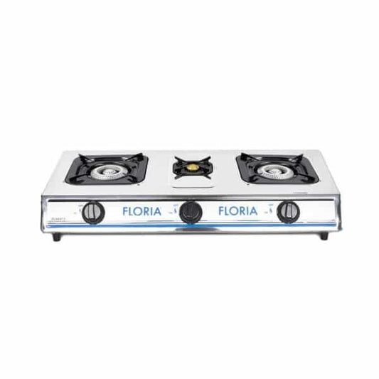 Aragaz din inox cu 3 ochiuri, alimentare la butelie / ZLN 8472