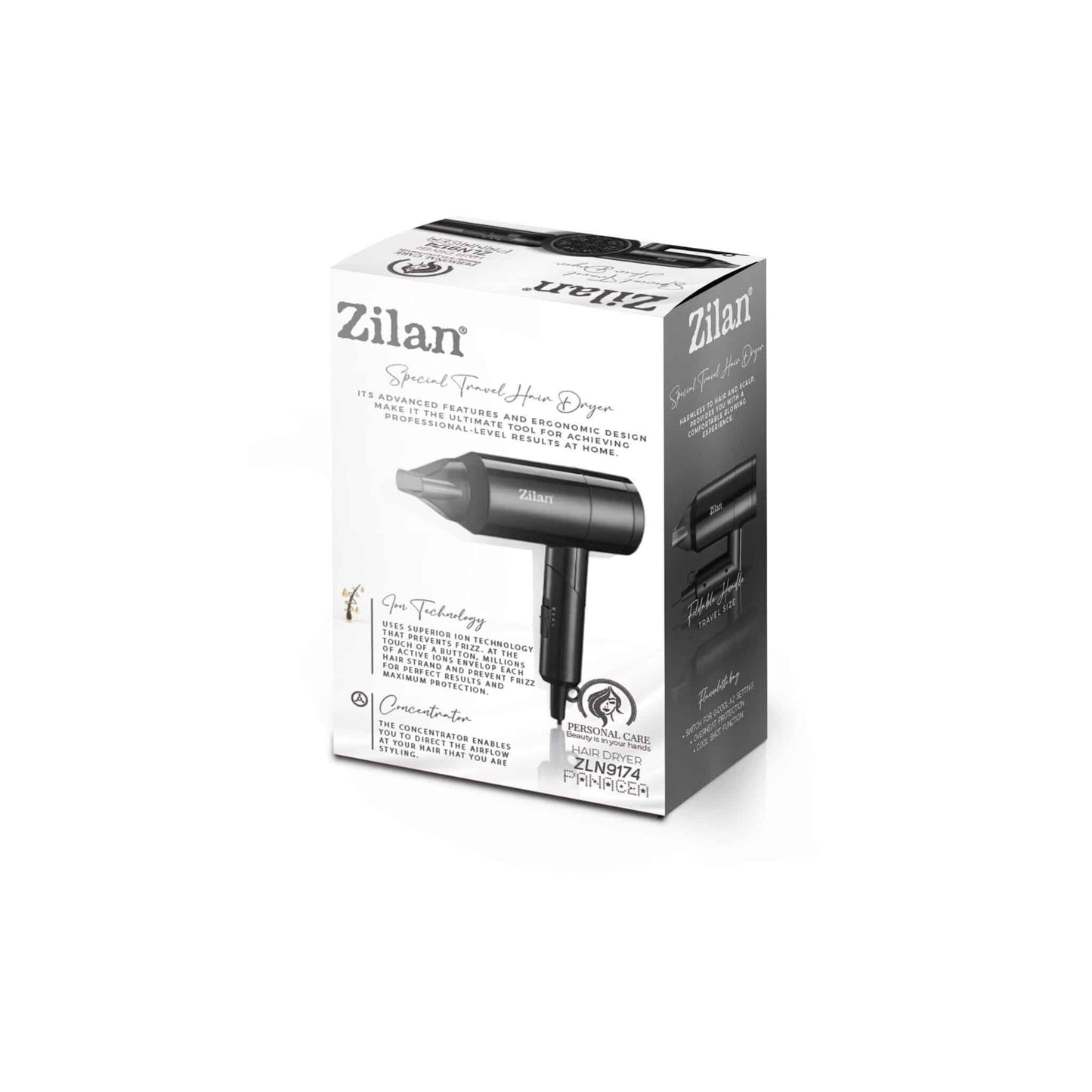 Uscator de par PANACEA, putere 1800W, 2 trepte de viteza ZILAN / ZLN 9174