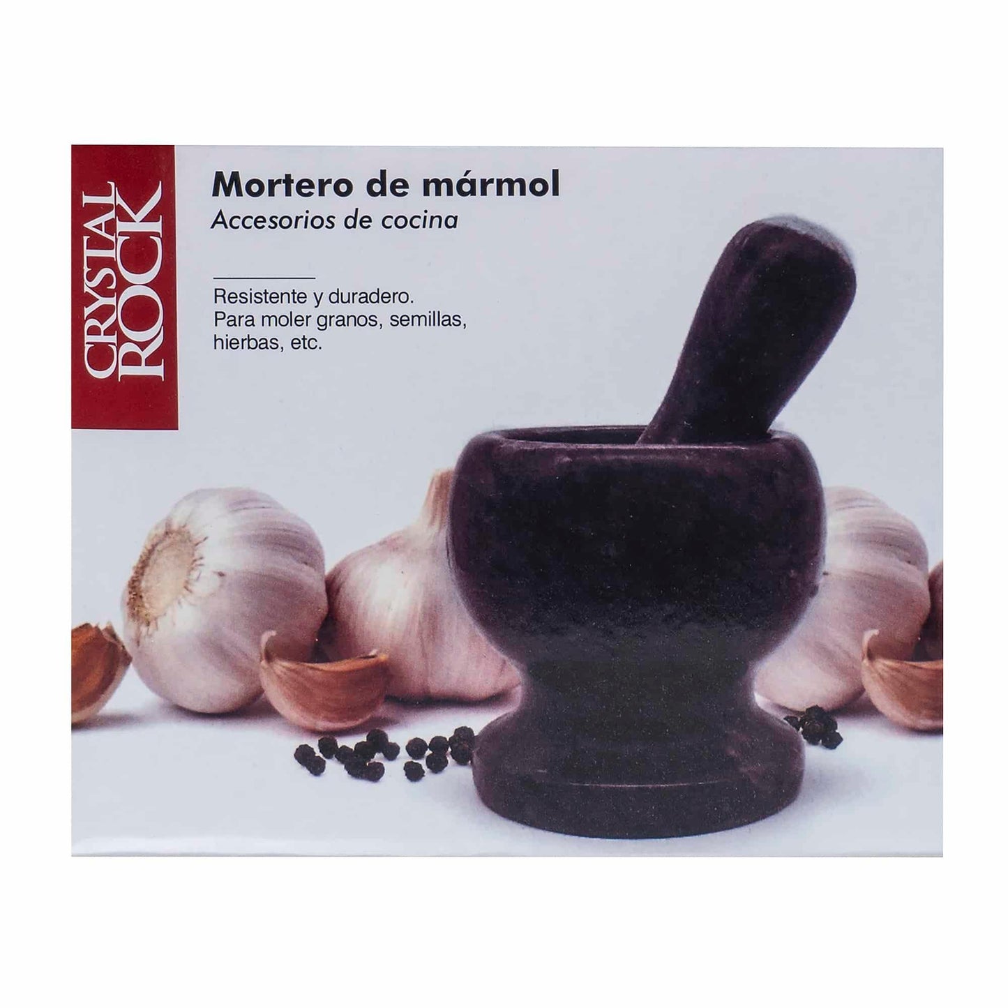 Mojar cu pistil, din marmura, diametru 10cm, inaltime 10.5cm, somon / ZTS 8043