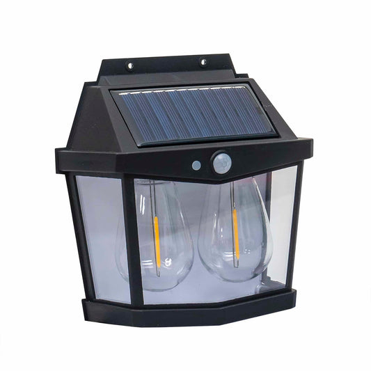 Lampa solara de perete, cu 2 becuri LED, senzor de miscare, 3 moduri de lumina / ZTS 8193
