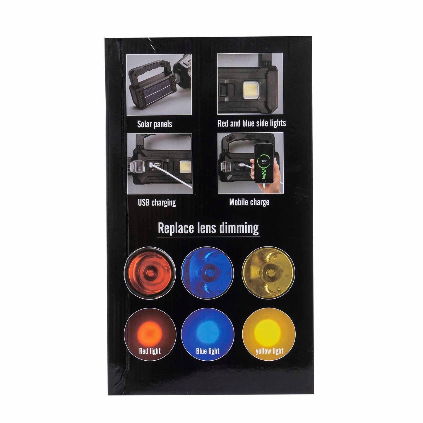 Lanterna cu incarcare solara, 6 moduri de iluminat, USB si trepied W5111 / ZTS 8202