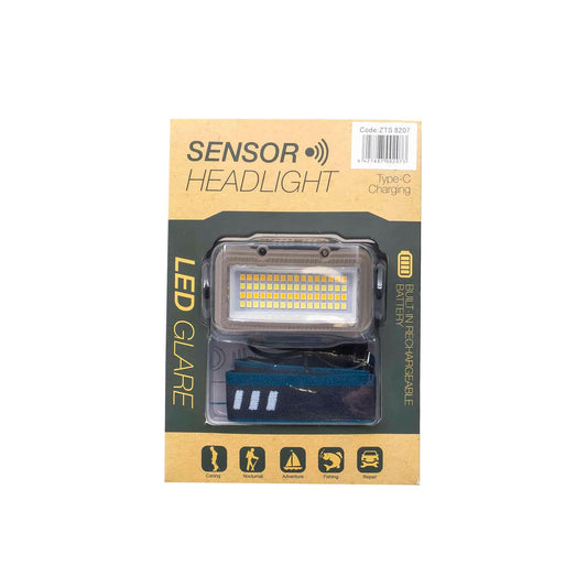 Lanterna de cap, 8 moduri de iluminat, USB, Z-tools W6104A, gri / ZTS 8207