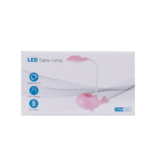 Lampa de birou pentru copii, 3 tipuri de lumina, putere 3W, model delfin roz / ZTS 8247